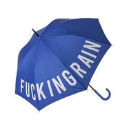 fisura. F*cking rain large umbrella in young blue. Durable automatic windproof umbrella with button. Ergonomic handle. Measures: 106 cm diameter., Rain, Blue