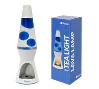 Fisura Lava Lamp with Candle. Electricity-Free Lamp. Eco-Friendly Motion lamp. Original Gift. Measurements: 29 centimetres x 8.5 centimetres (Candle, Blue)
