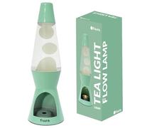 Fisura Lava Lamp with Candle. Electricity-Free Lamp. Eco-Friendly Motion lamp. Original Gift. Measurements: 29 centimetres x 8.5 centimetres (Candle, Mint)
