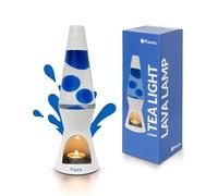 Fisura Lava Lamp with Candle. Electricity-Free Lamp. Eco-Friendly Motion lamp. Original Gift. Measurements: 29 centimetres x 8.5 centimetres (Candle, Blue)