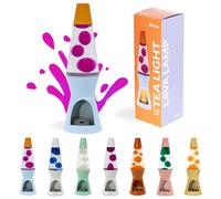 Fisura Lava Lamp with Candle. Electricity-Free Lamp. Eco-Friendly Motion lamp. Original Gift. Measurements: 29 centimetres x 8.5 centimetres (Candle, Orange)