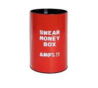 Fisura - Original money box. Large steel money box for adults. Tin money box for gift. Measures: 13 centimetres x 20 centimetres. (XXL swearwords, red)