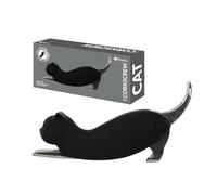 Fisura - Original Cat Corkscrew Wine Bottle Opener & Beer, Stainless Steel Cork Screw for Wine Bottles with Cutter Blade Capsules, Novelty Funny Opener, Birthday Gifts for Men & Women (Black)