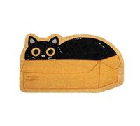 Fisura - Original door mats “ Cat in a Box ”, dirt trapper door mats indoor & outdoor, entrance door mat, Non Slip door mat with PVC Base made of coconut fiber, Hand-Painted, 70cm x 40cm
