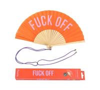 Fisura - Original Handheld Folding Fan with Message in English, Valentine Gifts for Her & him, Birthday & Wedding Party Decoration, Colourful Wooden Fan, Fan with Hanger Included