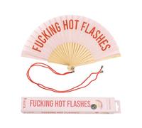 Fisura - Original Handheld Folding Fan with Message in English, Valentine Gifts for Her & him, Birthday & Wedding Party Decoration, Colourful Wooden Fan, Fan with Hanger Included