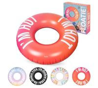 Fisura - Inflatable floating ring "I'm Hot", gradient effect. Diameter 120cm with safety valve for express inflation and emptying. Perfect for swimming pool or beach.