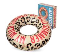 Fisura - Original Inflatable Pool Float “Wild Summer” Leopard Print - 105 cm Swim Ring with Safety Valve for Quick Inflate & Deflate, Durable Summer Lilo for Pool or Beach
