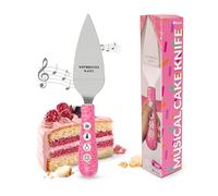 Fisura - Original Let's Celebrate Cake Slicer - Music Cake Server - Stainless Steel Shovel with Cutter and Server - Ideal for Family Events and Parties - 4 Songs