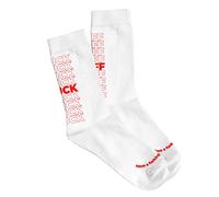 Fisura - Original men's red F*** Off socks. Pattern socks for gift. Long socks. Composition: cotton and polyester. Size: 41-45.