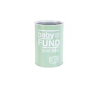 Fisura - Original money box. Large steel money box for adults. Tin money box for gift. Measures: 13 x 20 centimetres. (Baby fund, mint)