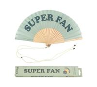 Fisura - Original Handheld Folding Fan with Message in English, Valentine Gifts for Her & him, Birthday & Wedding Party Decoration, Colourful Wooden Fan, Fan with Hanger Included