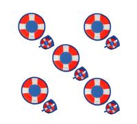 Fisura - Original Roun Folding Fan Float Handheld Foldable Fan. Blue float Frisbee. 5 Units. Portable Gift for Parties. 20 cm.