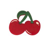 Fisura - Original Spoon Holder Cherry Shaped. Double Silicone Spoon Rest Kitchen, Double Utensil Rest, Red Design, 20 x 16.3 cm.