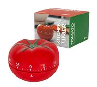 Fisura - Original Tomato Shaped Kitchen Timer - 60 Minute Analogue Kitchen Minute - Countdown for Children - Pomodoro Method Timer