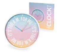 Fisura - Original Wall Clock "It´s too a.m". Silent Wall Clocks for Living room, Kitchen, Office, Bedroom. Modern Design in Gradient colour, 35cm. Requires 1 AA Battery (Not Included)
