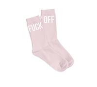 Fisura - Original women's pink "F*** off" socks. Pattern socks for gift. Long socks. Composition: cotton and polyester. Size: 35-41.