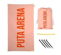 Fisura - Oversized Beach Towel P*ta arena Lightweight orange microfiber towel for the pool, beach, camping, or picnic. Sand-proof. Quick-dry. 180 x 100 cm
