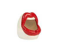 FISURA - Red Lips Shaped Ashtray. Funny Ceramic Ashtray.Unique Gift Idea. Decorative Ashtray for Smokers. 9.5 x 11.5 x 12 cm