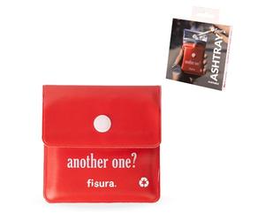 Fisura - Reusable Pocket Ashtray “You light” - Portable Travel Ashtray for Car, Outdoor, Camping & Festivals - Leakproof Compact 8 x 8 cm Cigarette Disposal Pouch