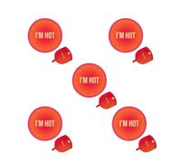 Fisura - Round Folding Fan. Original Foldable Hand Fan. Foldable Frisbee. Single Unit. Portable Fan for Parties. Measures: 20 centimetres. (Hot, 5 pieces)