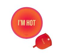 Fisura - Round Folding Fan. Original Foldable Hand Fan. Foldable Frisbee. Single Unit. Portable Fan for Parties. Measures: 20 centimetres. (Hot, 1 piece)