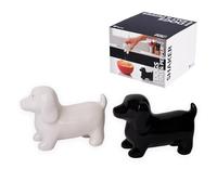 Fisura - Salt and Pepper Shaker Set, Ceramic Cruet Set, Cute Dogs Design, Kitchen Table Condiment Set, Farmhouse Style Decor, Original Gift Idea