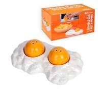 Fisura - Salt and Pepper Shaker Set, Ceramic Cruet Set, Cute Fried Egg Design, Kitchen Table Condiment Set, Farmhouse Style Decor, Original Gift Idea