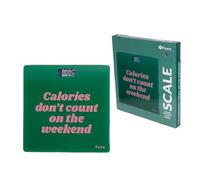 Fisura - Scales for body weight, Glass weighing scales body weight up to 180 kg with 50 g precision, Step-On technology, 11.8 x 11.8 inches