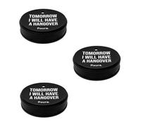 Fisura Set of 3 "Will Have a Hangover" Drinking Cup Lids - Original Drink Protector - Reusable Drink Cover - Silicone Spill Proof Cup Protection