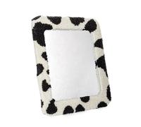 Fisura - Table Makeup Mirror with Wooden Stand for Women | Cow Makeup Mirror for Table or Wall with Original Message. Gift for Women.