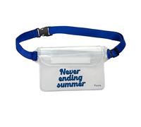 Fisura Waterproof Bag. Clear and Waterproof Waist Bag. Waterproof Bag with Adjustable Belt. 22.5cm x 12.5cm, Summer Blue, Standard Size, Fashionable