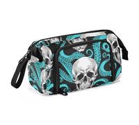 Fisyme Skull Octopus Tentacles Print Pencil Case Large Capacity Pencil Pouch Pen Bag Box Big Makeup Pencil Case Organizer