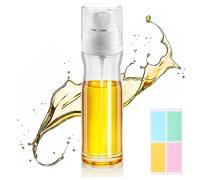 Fisynug Oil Bottle Sprayers,200ml Olive Oil Adjustable Sprayer for Cooking Air Fryer,Oil Dispenser Bottle with Stickers,Vinegar Spray Mister for Kitchen Salad Grilling