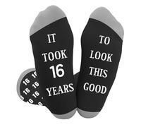 fiszdovb Funny Gifts for 16 Year Old Male Friend Grandson Son 16th Birthday Gifts Boys Christmas, Cool Gifts for Teen Boys 16, Novelty Socks Present Ideas for 16th Birthday Brother Nephew Christmas