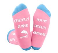 fiszdovb Funny Retirement Gifts for Men, Novelty Socks Retirement Gift Ideas, Retired Presents for Colleague Auntie Mum Grandma Sister Wife Retired Gifts Mothers Day Christmas Stocking Fillers