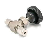 Fit 1/8" OD Tube 304 Stainless Steel Shut Off Flow Control Needle Valve Compression Fitting 915 PSI