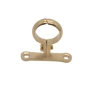 Fit 15 22 28 35 42 54mm OD Tube Brass Polishing Pipe Clamp Bracket Clip Support Hanger Fixed Plumbing Water with Base(Fit 15mm OD Tube)