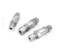 Fit 3/6/8/10/12-20mm 1/8" 1/4" 3/8" 1/2" OD Tube Compression Check Valve One Way Non- Inline 304 316 Stainless Steel(4mm,SS304)