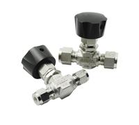 Fit 3 6 8 10 12mm 1/8" 1/4" 3/8" 1/2" OD Tube Compression Needle Valve Crane 316 Stainless Steel Flow Control Forged 3000 PSI(Gas,12mm)