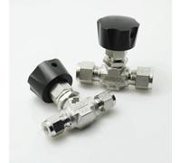 Fit 3 6 8 10 12mm 1/8" 1/4" 3/8" 1/2" OD Tube Compression Needle Valve Crane 316 Stainless Steel Flow Control Forged 3000 PSI(Liquid,6.35mm)