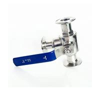 Fit 32mm 1-1/4inch Pipe x 1.5inch Tri Clamp L-Port Ball Valve SUS304 Stainless