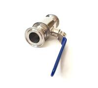 Fit 45mm 1-3/4" Pipe OD x 2" Tri Clamp Ball Shut Off Valve SUS 316L Stainless Beer Brewing Home