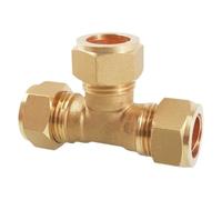 Fit 6 8 10 12 14 15 16 18 19 20 22 25 28mm Tube Compression Union Brass Pipe Fitting 3 Ways Connector(15mm)