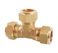 Fit 6 8 10 12 14 15 16 18 19 20 22 25 28mm Tube Compression Union Brass Pipe Fitting Tee 3 Ways Connector Water Gas Oil(28mm)