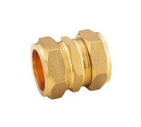 Fit 6/8/10/12/14/15/16/18/22/25/35/42/54mm Tube OD Brass Compression Union Pipe Fitting Connector with Copper Ferrule Ring 1PCS(35 mm)