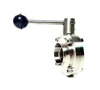 Fit 63mm Pipe OD Butt Welding Flow Control Valve SUS 304 Stainless Beer Brewing Home