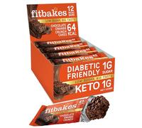 Fit Bakes 65 Calories Mini Chocolate Orange Bars (12x19g) Diabetic Chocolate Keto Snack, 1 Net Carb Low Sugar Crunch Cake Diabetic Sweet Biscuits, Low Calorie Snack, No Added Sugar, Fitbakes