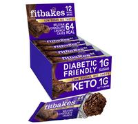Fit bakes Belgian Chocolate Mini Bars, 1 Net Carb, Keto, Diabetic, 12x19g