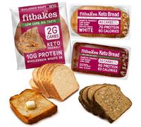 Fit bakes Keto Bread & Low Carb Wraps 3 Pack Bundle : Keto Wraps, White Toasting Bread, Multiseeded Keto Bread, Low Carb Bread for Toast, Protein Snacks, Fitbakes